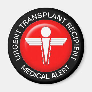 Íman Magnet de Alerta Médico - Destinatário do Transpla