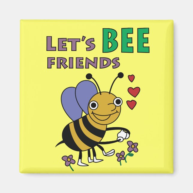 Íman Magnet de Amigos de Bee de vamos (Frente)