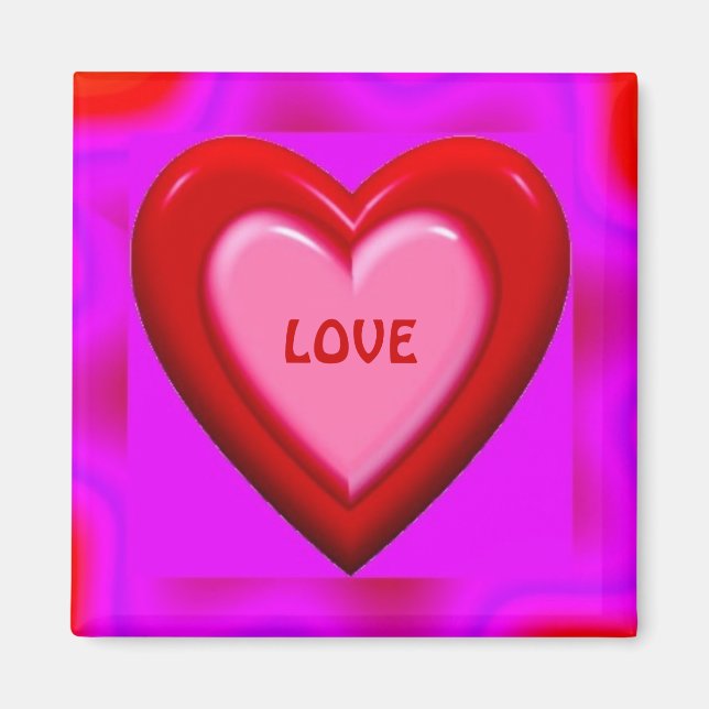 Íman Magnet de Amor Coração (Frente)