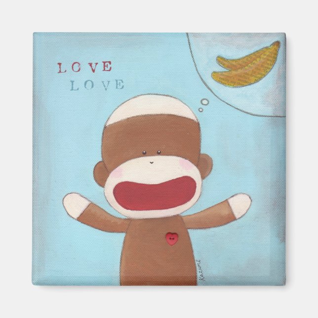 Íman Magnet de Amor e Bananas (Frente)