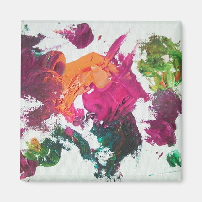 Íman Magnet de amora da paleta de pintura de óleo (Frente)