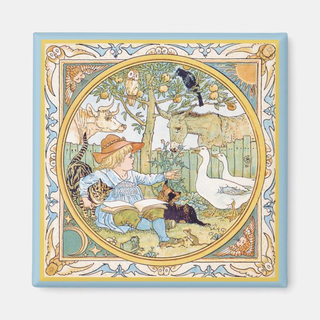 Íman Magnet De Animais Vintage (Frente)