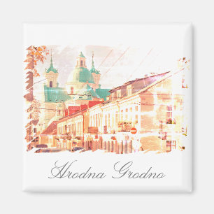Íman Magnet de Arquitetura de Grodno da Belarus Hrodna