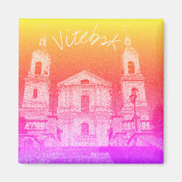 Íman Magnet de Arquitetura Estilizada em Belarus Vitebs