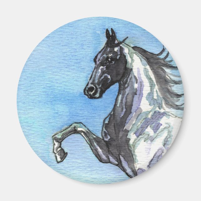 Íman Magnet de Arte de Cavalo de Saddlecriado (Frente)