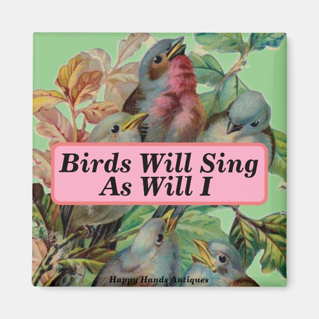 Íman Magnet de Aves Vitorianas (Frente)