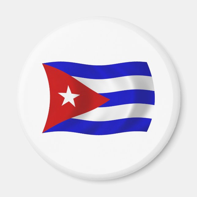 Íman Magnet de Bandeira de Cuba (Frente)