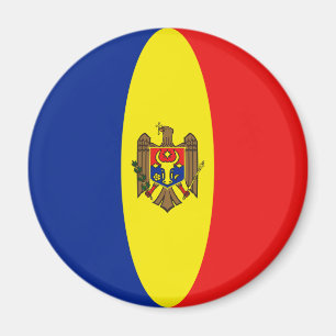 Íman Magnet de Bandeira de Fisheye Moldávia