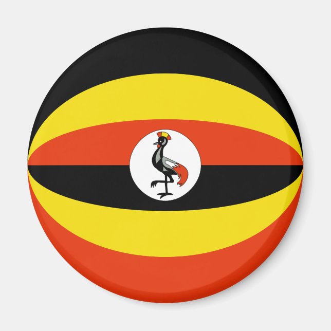 Íman Magnet de Bandeira de Pesca de Uganda (Frente)