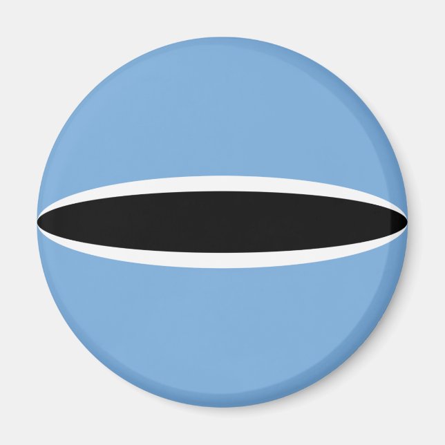 Íman Magnet de Bandeira do Botswana Fisheye (Frente)