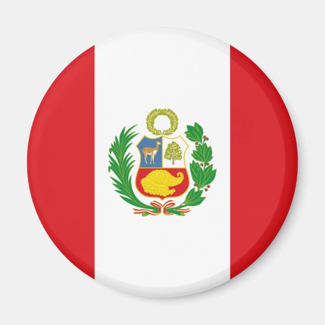 Íman Magnet de bandeira do Peru (Frente)