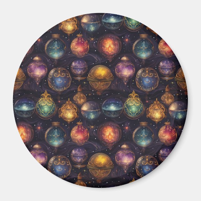 Íman Magnet de Baubles de Natal (Frente)