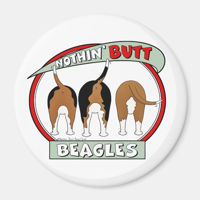 Íman Magnet de Beagles do Bumbum (Frente)