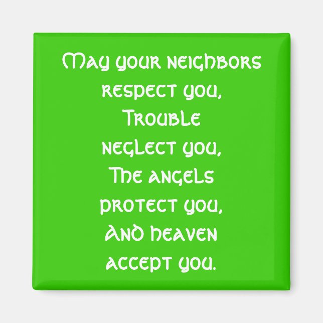 Íman Magnet de Bênção Irlandesa (Frente)