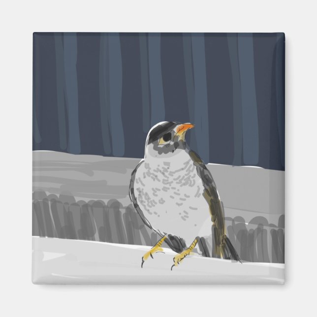 Íman Magnet de Bird em A Rail (Frente)