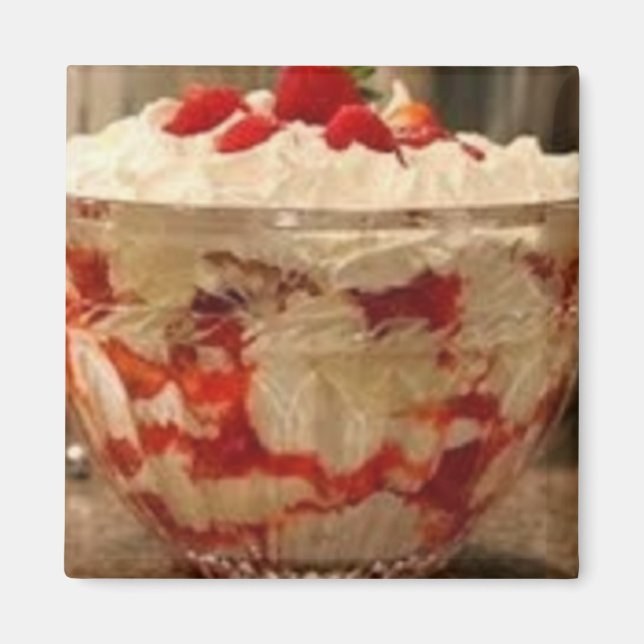 Íman Magnet De Bolo De Morango (Frente)