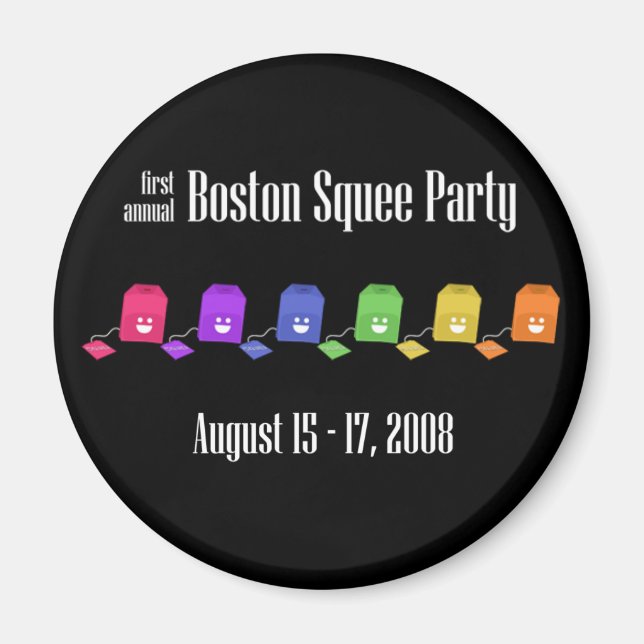 Íman Magnet de Bolsas de Seis Chás (para fundo escuro) (Frente)