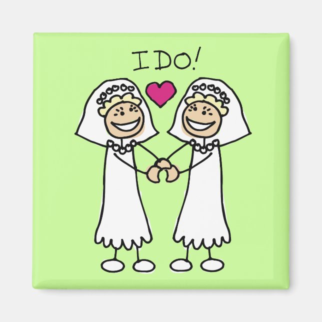 Íman Magnet de Brides Lésbicas (Frente)