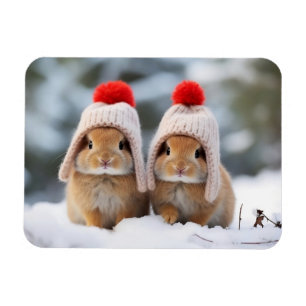 Íman Magnet de Bunnies de Neve