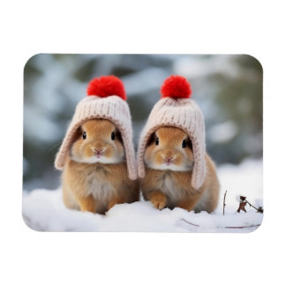 Íman Magnet de Bunnies de Neve