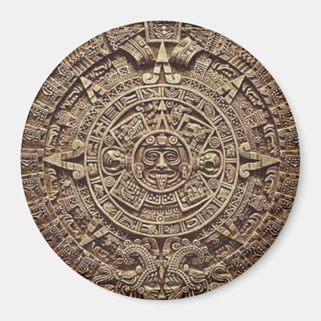 Íman Magnet de Calendário Mayan (Frente)