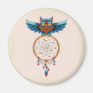 Íman Magnet de captura de abstrato Owl Dream