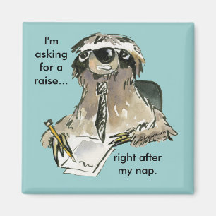 Íman Magnet de Cartoon do Office Humor Sloth