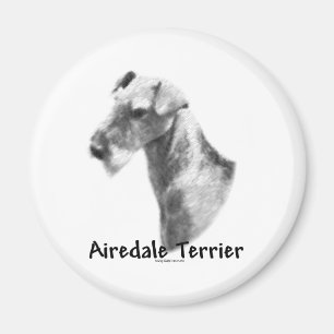Íman Magnet de carvão Airedale Terrier