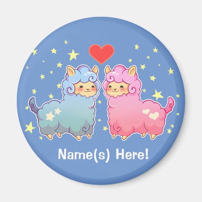 Íman Magnet de Casal de Llama (Frente)