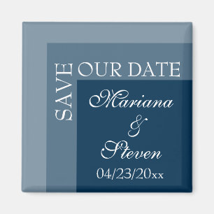 Íman Magnet De Casamento De Script Chic Moderno Simples