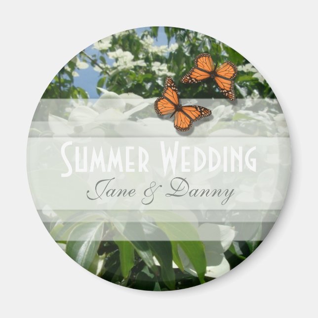 Íman Magnet De Casamento Floral (Frente)