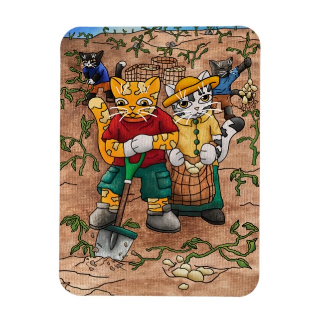Íman Magnet De Colheita De Batata (Vertical)