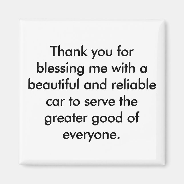 Íman Magnet de Confirmação Positivo - Declaração de Gra (Frente)