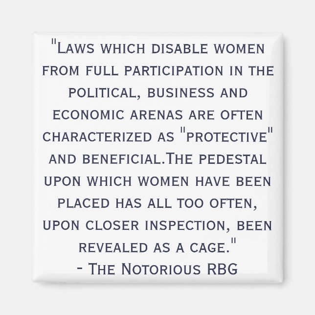 Íman Magnet de cotação RBG notório (Frente)