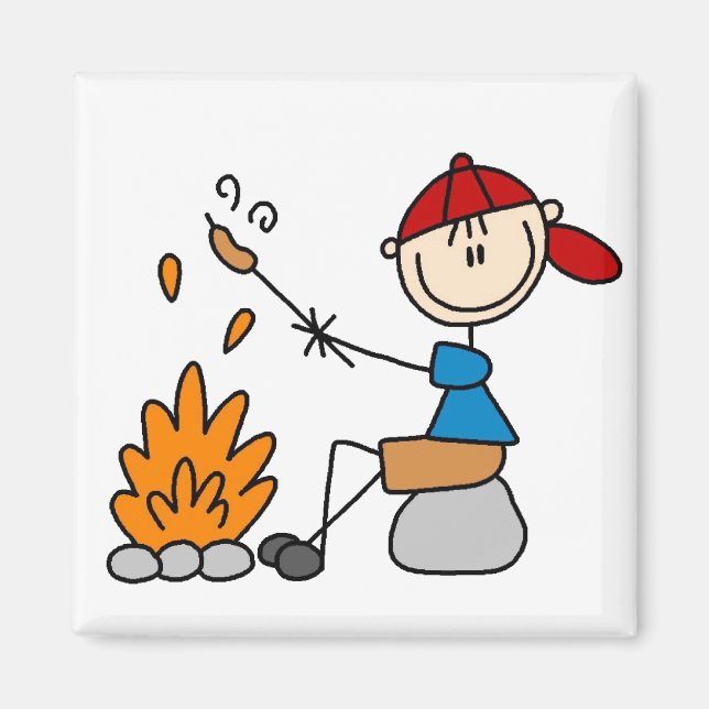 Íman Magnet de cozinhar Hot Dogs Campire (Frente)