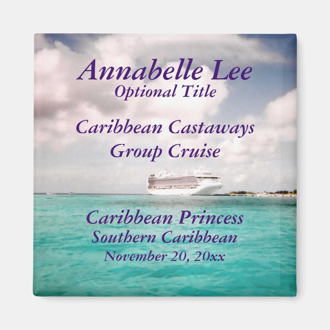 Íman Magnet De Cruzeiro Do Grupo Personalizado De Porta (Frente)