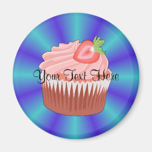 Íman Magnet de Cupcake de Morango