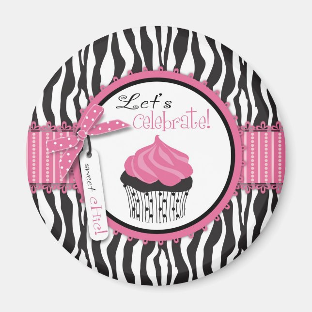 Íman Magnet de Cupcakes de chic Boutique (Frente)