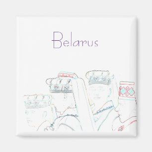 Íman Magnet de Desenhos Folicais da Bielorrússia