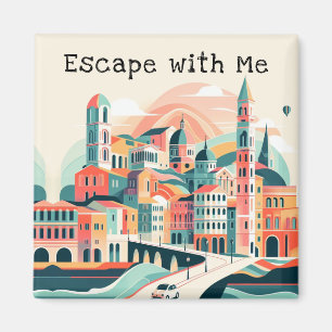 Íman Magnet de Dreamscape Journey Wanderlust Whimsical