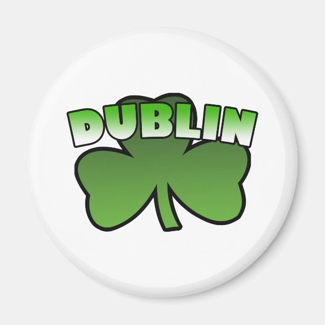 Íman Magnet de Dublin Shamrock (Frente)