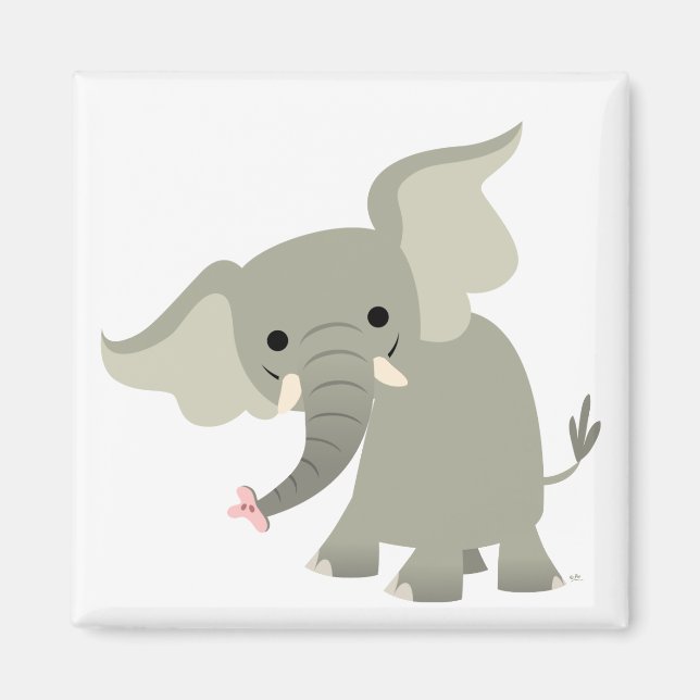 Íman Magnet De Elefante Curioso (Frente)