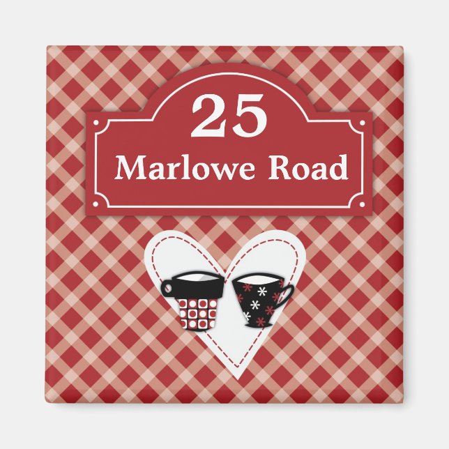 ÍMAN MAGNET DE ENDEREÇO DOMÉSTICO (Frente)