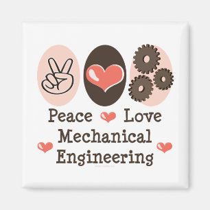 Íman Magnet de Engenharia Mecânica Peace Love