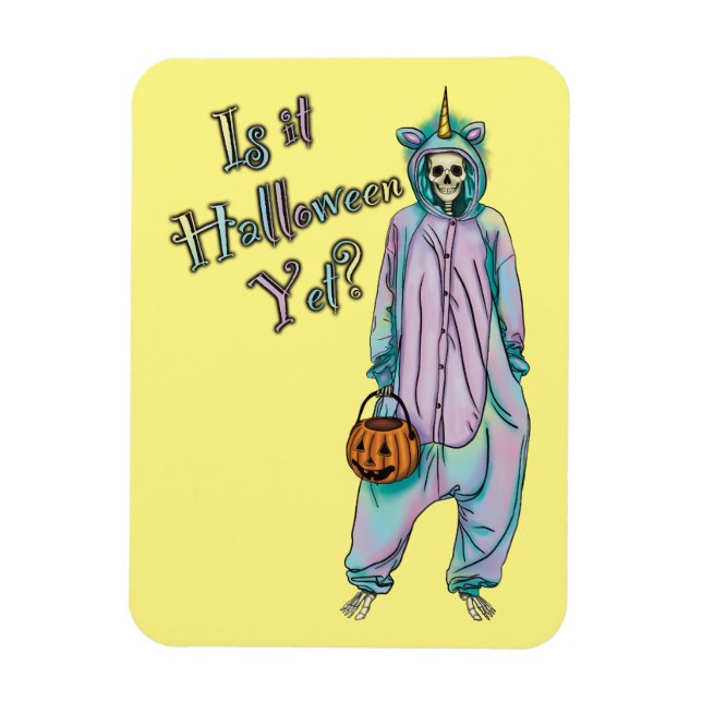 Íman Magnet de esqueleto de Halloween bonito (Vertical)