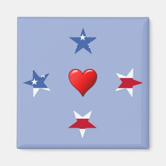 Íman Magnet de Estrelas Patriótica (Frente)