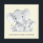 Íman Magnet de Favor do Chá de fraldas Elefante Amarelo<br><div class="desc">Íman de elefante bonito para um chá de fraldas neutro. Altere o plano de fundo clicando em personalizar e usar o nosso selecionador de cores!. Itens correspondentes disponíveis em nosso compro.</div>