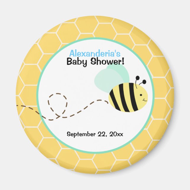 Íman Magnet de Favor Personalizado de Bumble Bee (Frente)