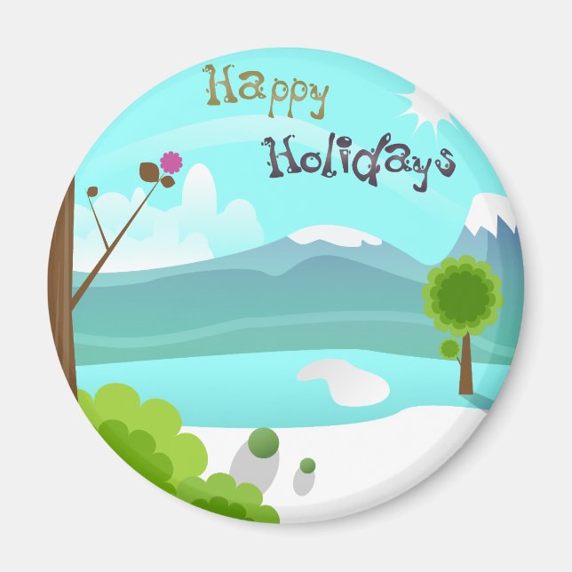 Íman Magnet de Feriados Felizes (Frente)