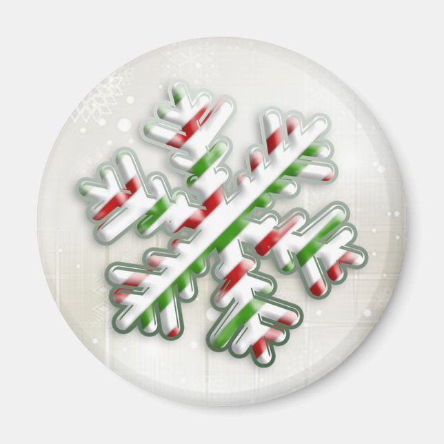 Íman Magnet De Floco De Neve De Natal Italiano (Frente)